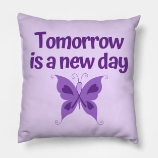 Eating Disorder Recovery Gifts Purple Ribbon Butterfly Inspirational Gift Pillow