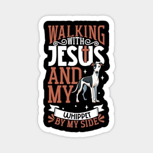 Jesus and dog - Whippet Magnet