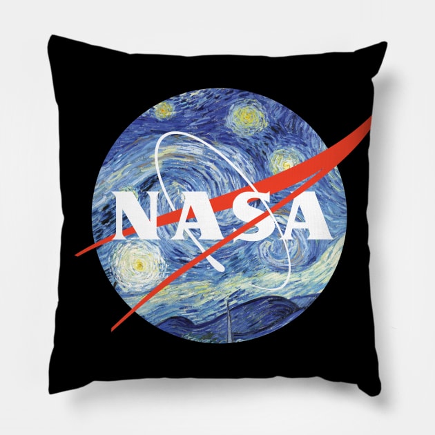 Nasa Starry Night Pillow by Beltschazar