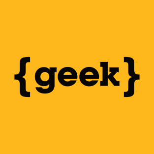 Geek in brackets. Black version T-Shirt