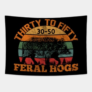 Feral Hogs Vintage Tapestry