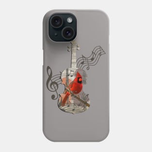 Red Cardinal Bird Natures Music Phone Case
