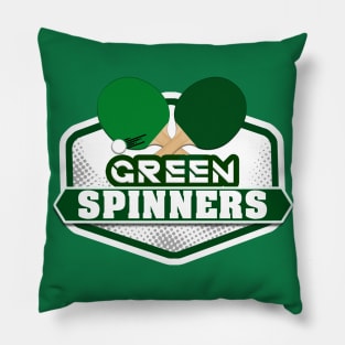 Sporty Table Tennis Team Green Spinners Pillow
