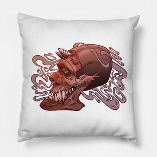 Japanese Skull Pillow