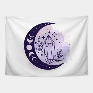 Crystal Moon Galaxy Tapestry