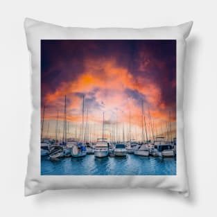 Australian Sailing - The Boat Harbour at Sunset Pillow