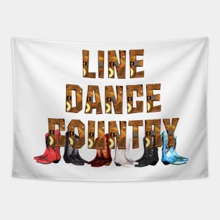 Country Line Dance Tapestry