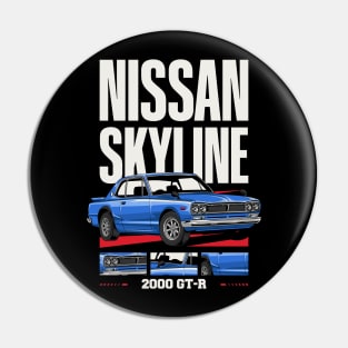 Skyline 2000 GTR Retro Car Pin