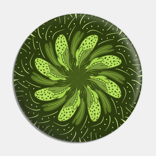 Green Flower Pin by colors