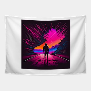 Synthwave apocalypse Tapestry