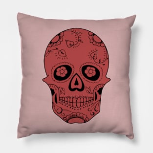 Floral Sugar Skull Pillow