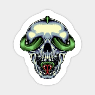 Skull Snake Magnet