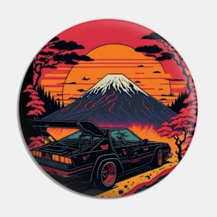 Car in the Japanese Sunset Pin