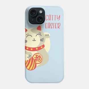 Catty Easter T-Shirt - Funny Chinese Cat with Easter Egg Phone Case