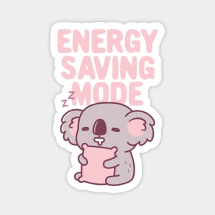 Funny Napping Koala Bear Energy Saving Mode Magnet