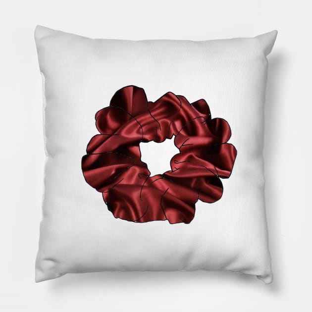 Red Satin Scrunchie Pillow by lolsammy910