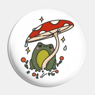 Cute mushroom frog design Pin