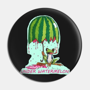 Tree Frog under Watermelon Pin