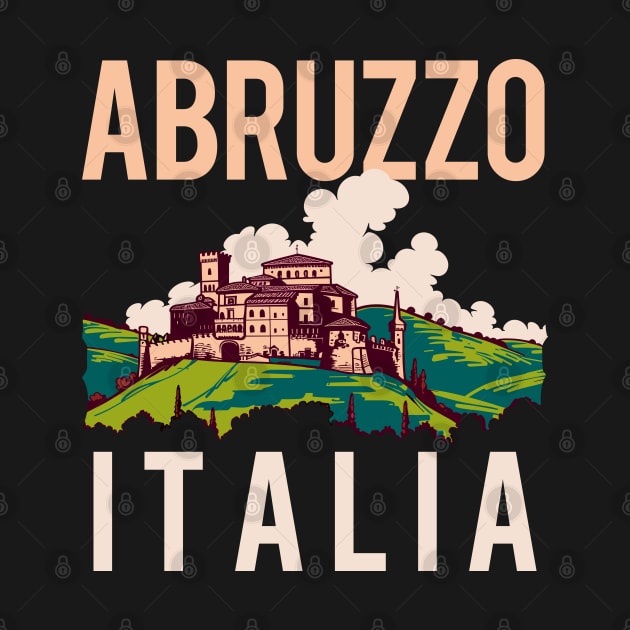 Abruzzo, Italia / Retro Italian Region Design by DankFutura