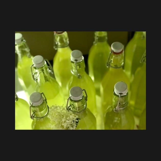 Bottled Homemade Elderberry Juice by ephotocard