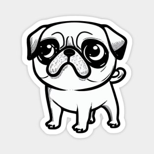 Cutie pug dog Magnet