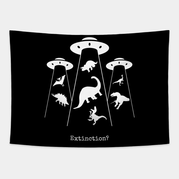 Dinosaurs Abduction Tapestry by ShirtBricks