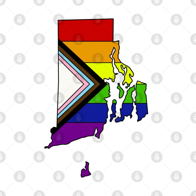 Progress pride flag - Rhode Island by TheUndeadDesign