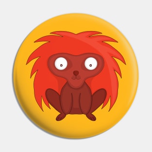 Cute Lion Tamarin Pin