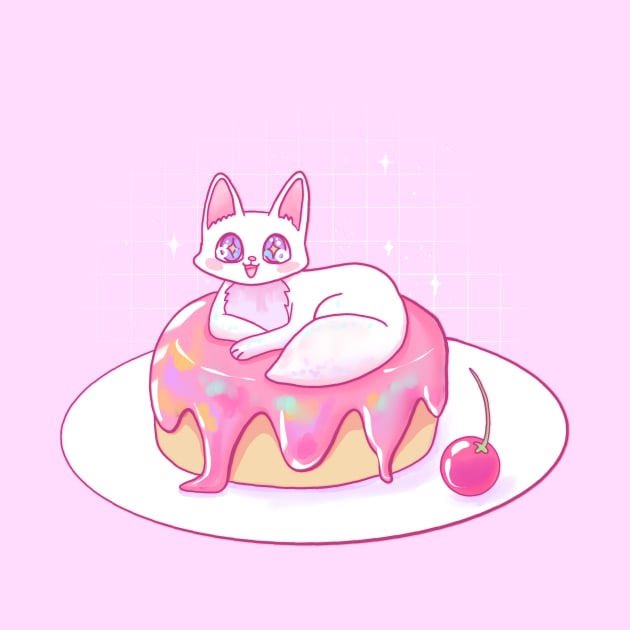 Sweet cherry cake cat by unidoodlez