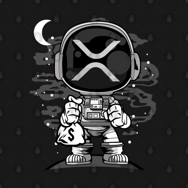 Astronaut Ripple XRP Coin To The Moon Crypto Token Cryptocurrency Wallet HODL Birthday Gift For Men Women by Thingking About