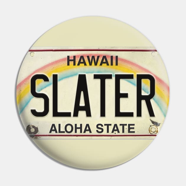 Vintage Hawaii License Plate SLATER Pin by HaleiwaNorthShoreSign