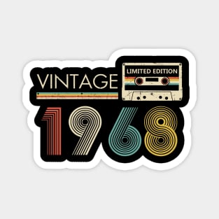 Vintage 1968 Limited Edition Cassette 55th Birthday Magnet