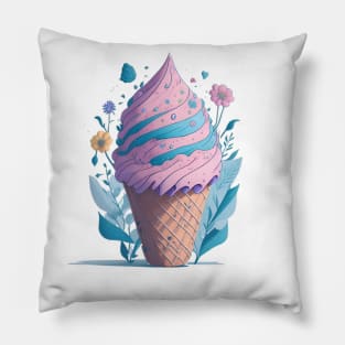 ice cream graffiti illustration Pillow