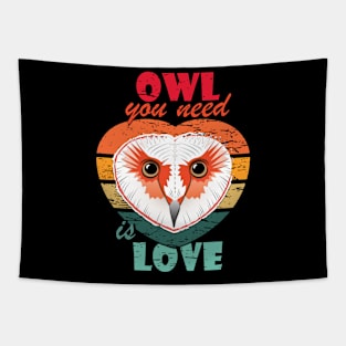 Owl you need is Love Art Tapestry