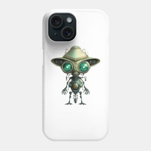 Steampunk Green Robot #8 Phone Case