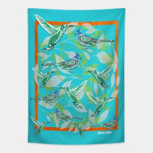 wild boho style birds ecopop Tapestry