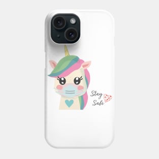 Watercolor Baby Unicorn Face mask Phone Case