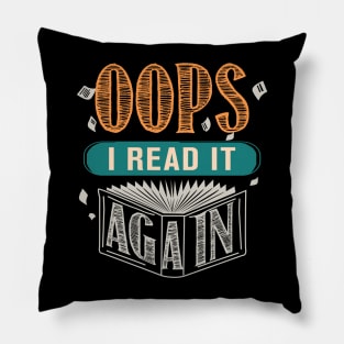 Read It Again Book Lover Gifts Librarian Bookworm Book Nerd Pillow