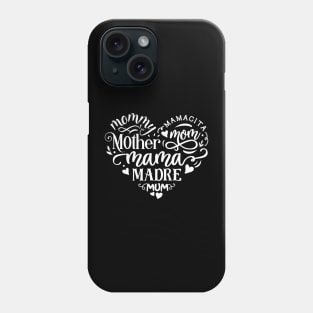 Mom in the shape of a love heart Phone Case