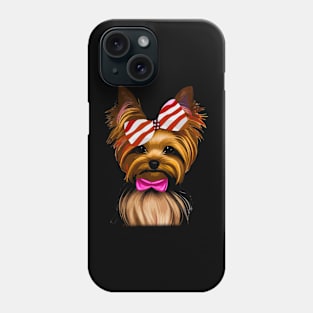 Whisker Wonderland Unique Tee Showcasing the Charm of Yorkies Phone Case