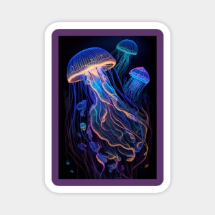 Jellyfish family Magnet