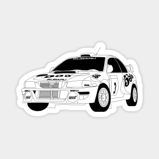 Subaru Imprezza Black Outline Magnet