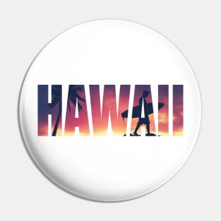 Vintage Filtered Hawaii Postcard Pin