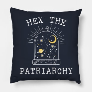 Hex The Patriarchy Femіnist Witch Funny Magical Mystical Magic moon Pillow