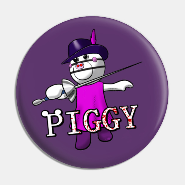 Zizzy With Logo Piggy Roblox Pin Teepublic - roblox clock logo