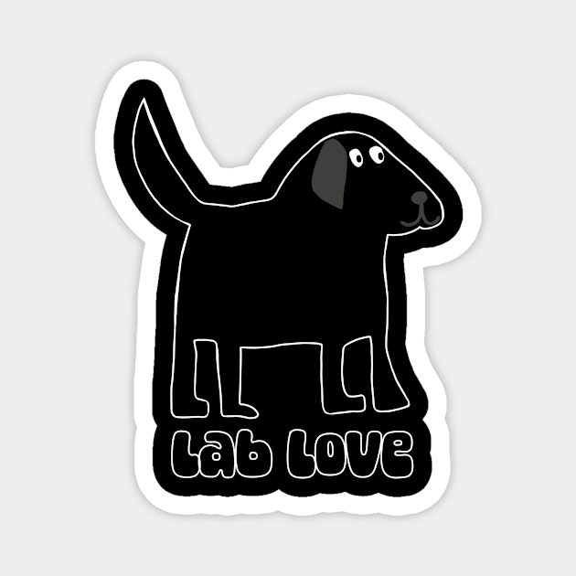 Lab love Magnet by Suzy Shackleton felt artist & illustrator