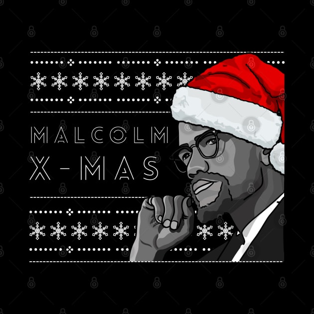 Holiday Sweater: Malcolm X-Mas by History Tees