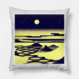 Night view of an ancient kingdom. Pillow