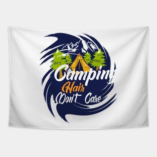 Camping Hair don't care, beautiful Camping design Tapestry