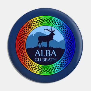 Alba Gu Brath Rainbow Knot Pin